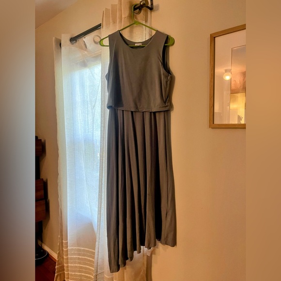 NWT CUYANA ASYMETRICAL OVERLAY DRESS Dusk Blue Size Medium - Picture 10 of 11